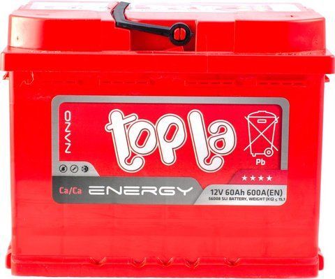 Topla 60Ah/12V Energy Euro (0) 600A AKU162 фото