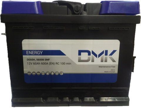 DMK ENERGY 60Ah 600 R+ AKU004 фото