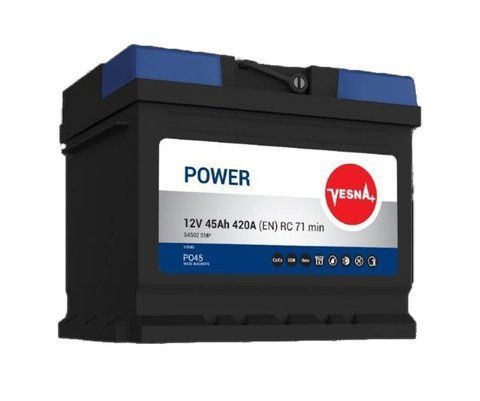 Vesna 45Ah/12V Power (0) низький 420A AKU204 фото