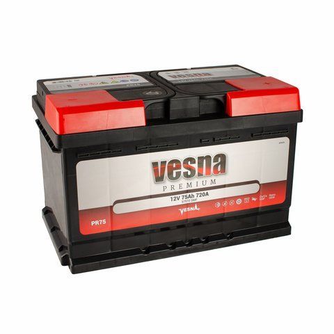 Vesna 75Ah/12V Premium Euro(0) (низький) 720A AKU213 фото