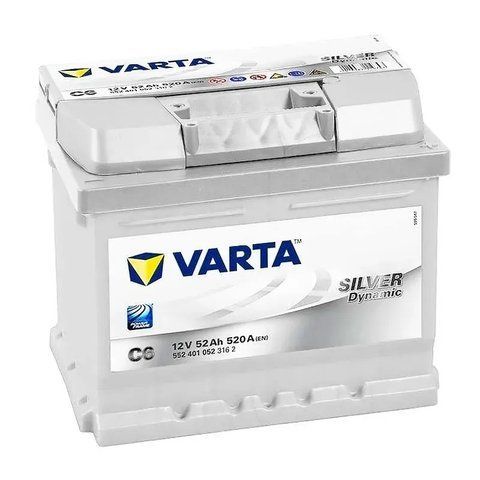 VARTA SILVER DYNAMIC (C6) DIN (552401052) 52AH 520A (0) AKU311 фото