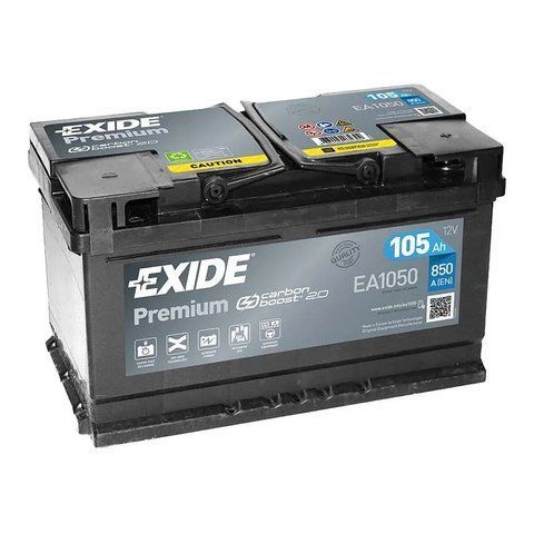 EXIDE Premium Carbon Boost 2.0 6СТ-105Ah 850A (EN) EA1050 AKU777 фото